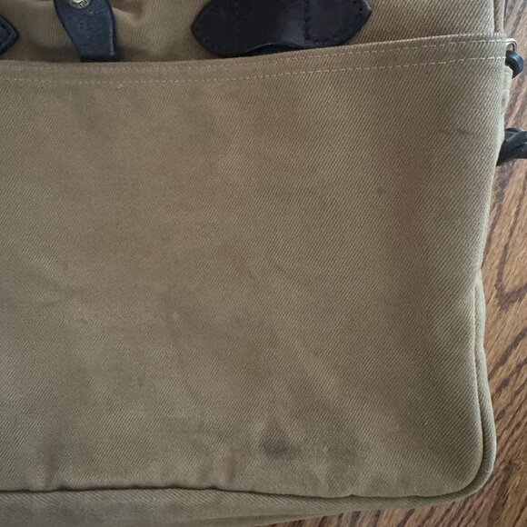 Filson Original Briefcase – Tan Canvas & Leather – Classic Heritage Style - Picture 6 of 8